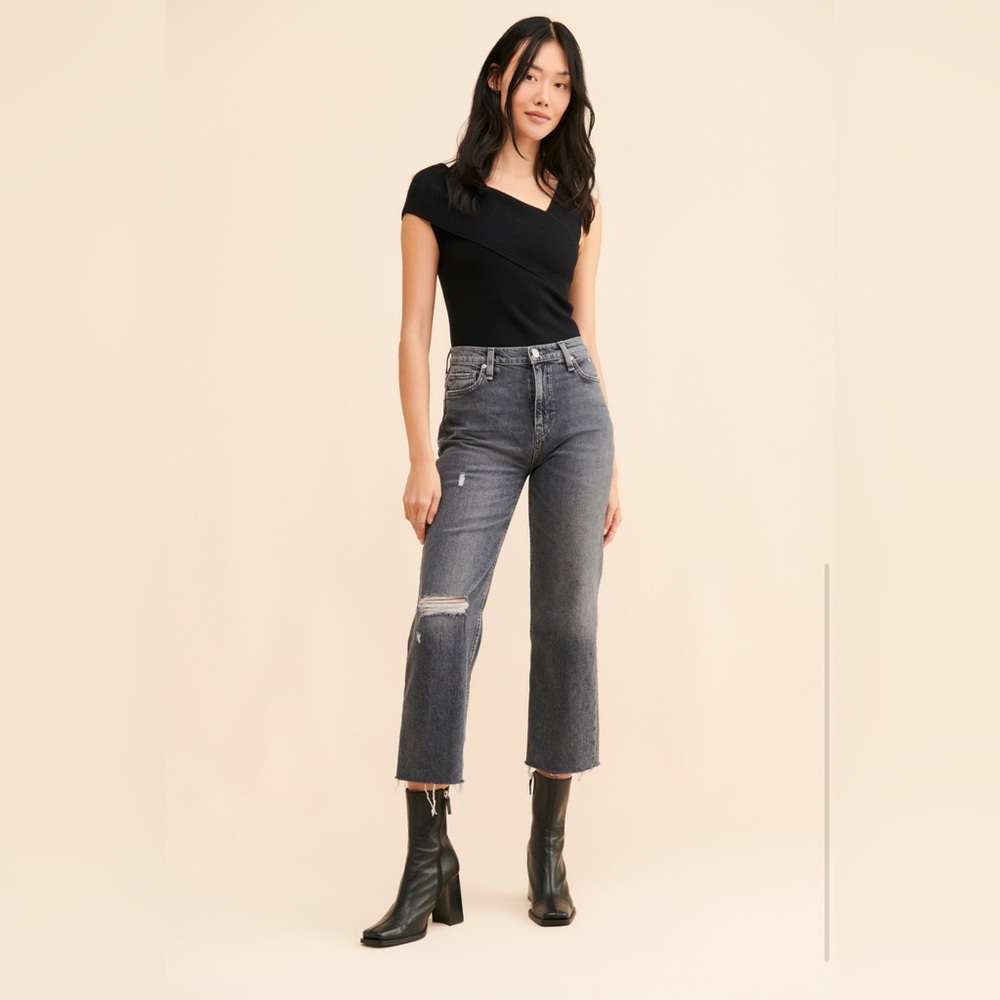 Hudson Jeans - Remi Straight Crop Charcoal Denim